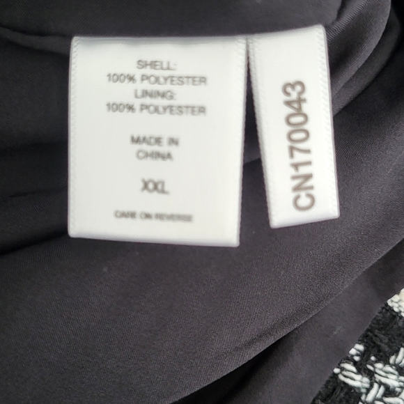 Ny & Co Long Sleeve Tweed Black & White Blazer - Picture 9 of 11